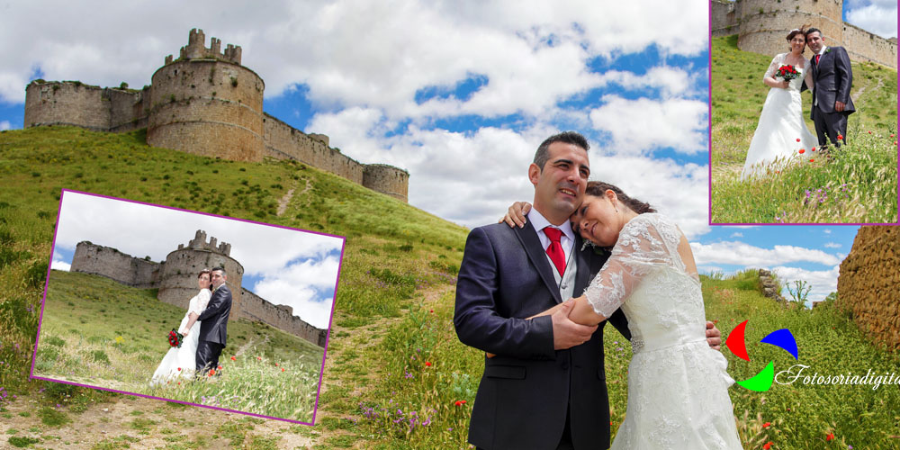 Reportaje de fotos de boda a las faldas del Castillo de Berlanga de Duero