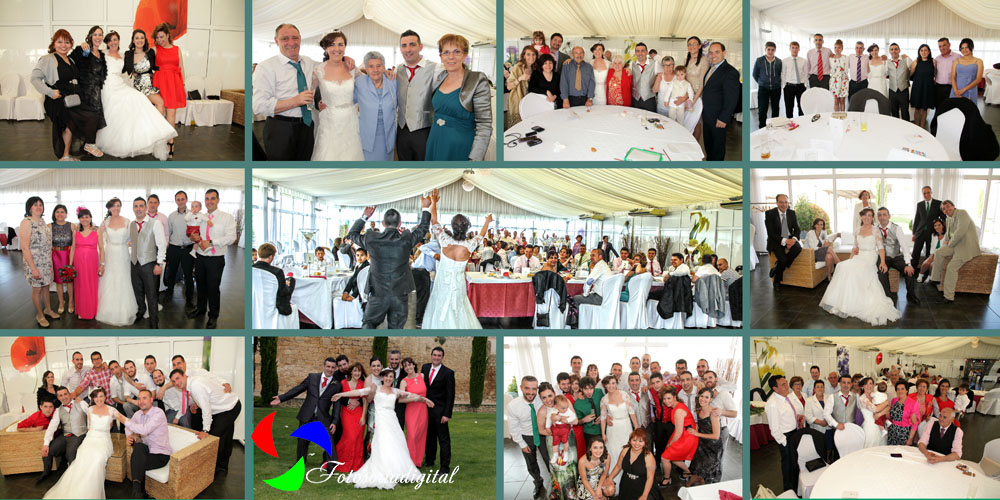 fotos de boda en Casa Vallecas mesas y grupos