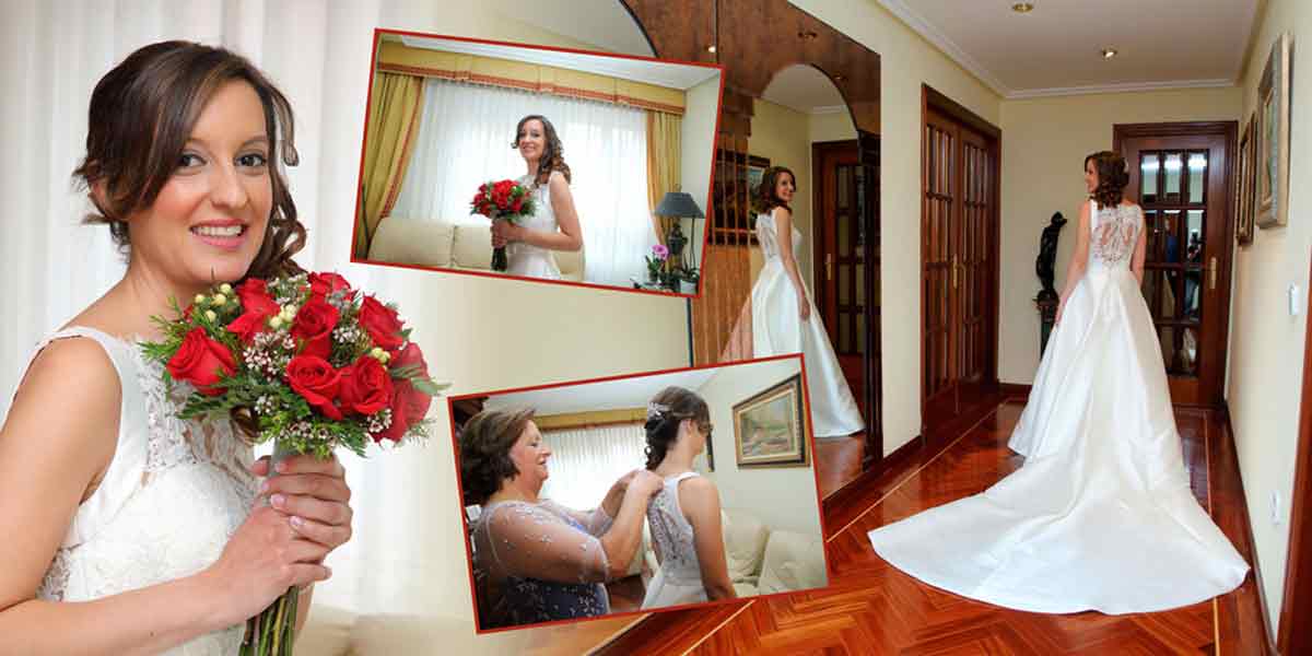 album digital fotos de boda en casa de la novia