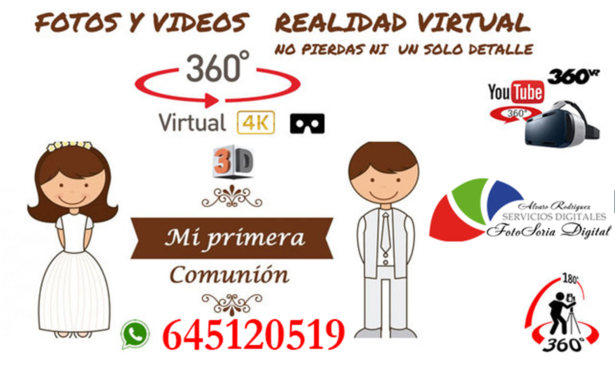Fotografia de 360º realidad virtual Soria servicio para comuniones